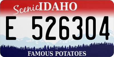 ID license plate E526304