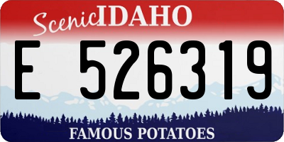 ID license plate E526319