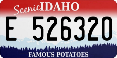 ID license plate E526320