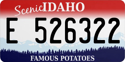 ID license plate E526322