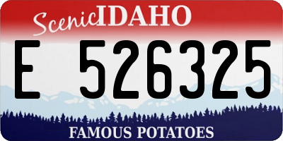 ID license plate E526325