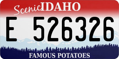 ID license plate E526326