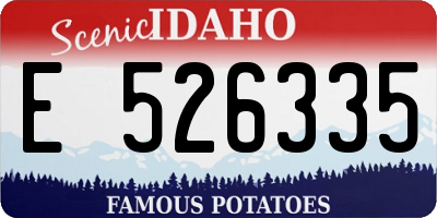 ID license plate E526335