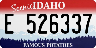 ID license plate E526337