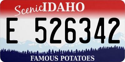 ID license plate E526342