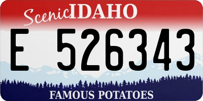 ID license plate E526343