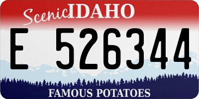 ID license plate E526344