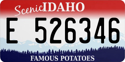 ID license plate E526346