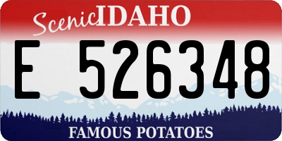 ID license plate E526348
