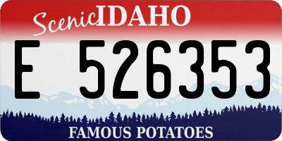ID license plate E526353