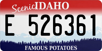 ID license plate E526361