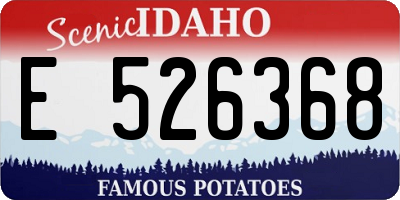 ID license plate E526368