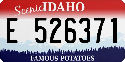 ID license plate E526371