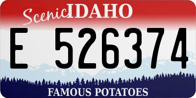 ID license plate E526374