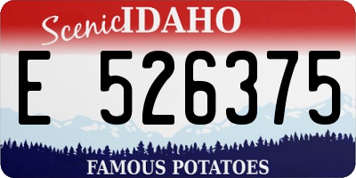 ID license plate E526375