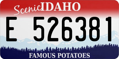 ID license plate E526381