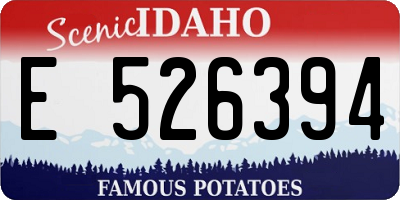 ID license plate E526394
