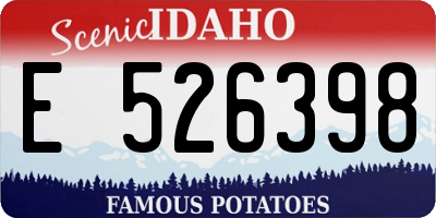 ID license plate E526398