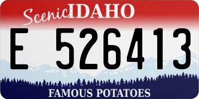 ID license plate E526413