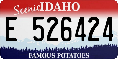 ID license plate E526424