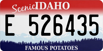 ID license plate E526435