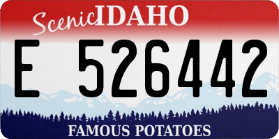 ID license plate E526442