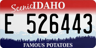 ID license plate E526443