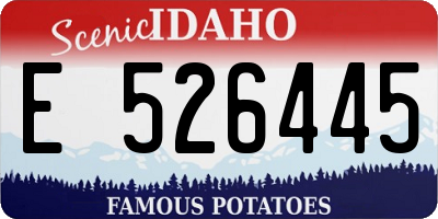 ID license plate E526445