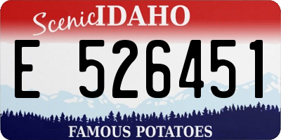 ID license plate E526451