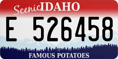 ID license plate E526458