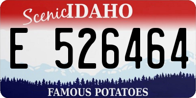 ID license plate E526464