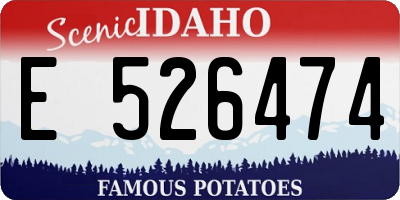 ID license plate E526474