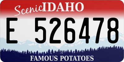 ID license plate E526478