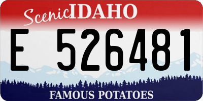 ID license plate E526481