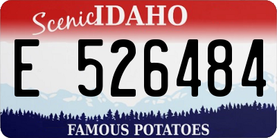 ID license plate E526484