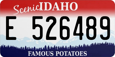 ID license plate E526489