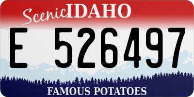 ID license plate E526497