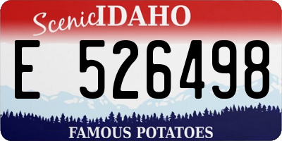 ID license plate E526498