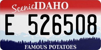 ID license plate E526508