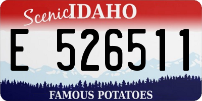 ID license plate E526511