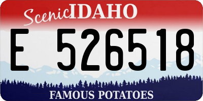 ID license plate E526518