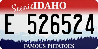 ID license plate E526524