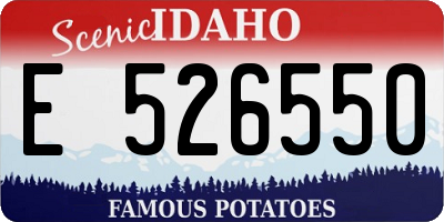 ID license plate E526550