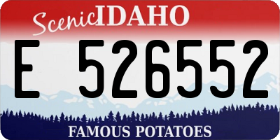 ID license plate E526552