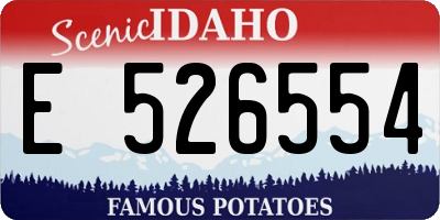 ID license plate E526554