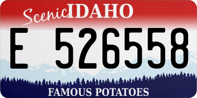 ID license plate E526558