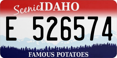 ID license plate E526574