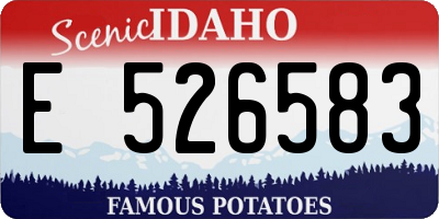 ID license plate E526583