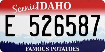 ID license plate E526587