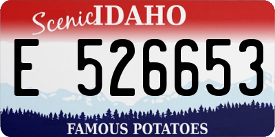 ID license plate E526653